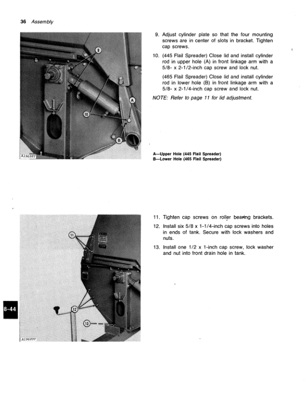 John Deere 445, 465 Flail Spreaders Operator’s Manual (OMA40029) Workshop Guide