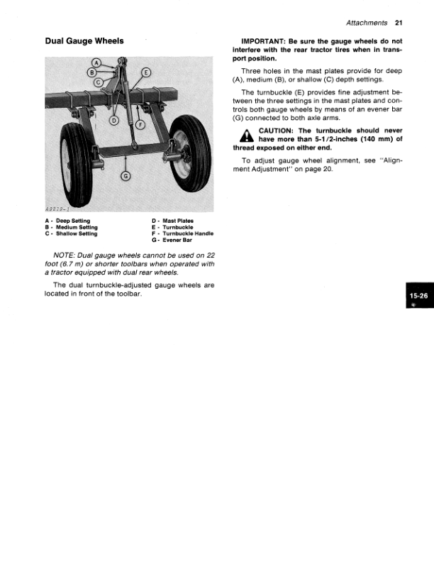 John Deere 50 Toolbar, Attachments Operator’s Manual (OMA41456) Workshop Guide