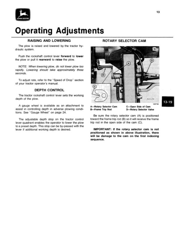 John Deere 4200 Integral Two-Way Moldboard Plows Operator’s Manual (OMA43145) Workshop Guide
