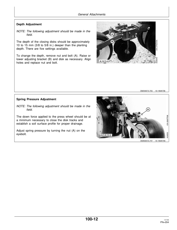 John Deere 1730 Integral Planter (670101-670999) Operator’s Manual (OMA56590) Workshop Guide