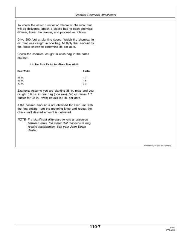 John Deere 1780 Drawn Planter (675101-675999) Operator’s Manual (OMA60121) Workshop Guide