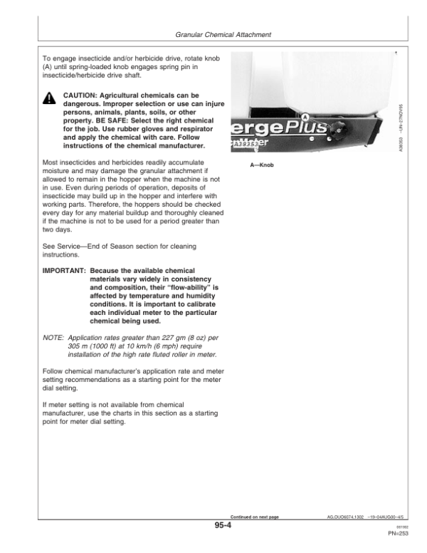 John Deere 1760 & 1760NT Planters (North American) (690101-695100) Operator’s Manual (OMA67600) Workshop Guide