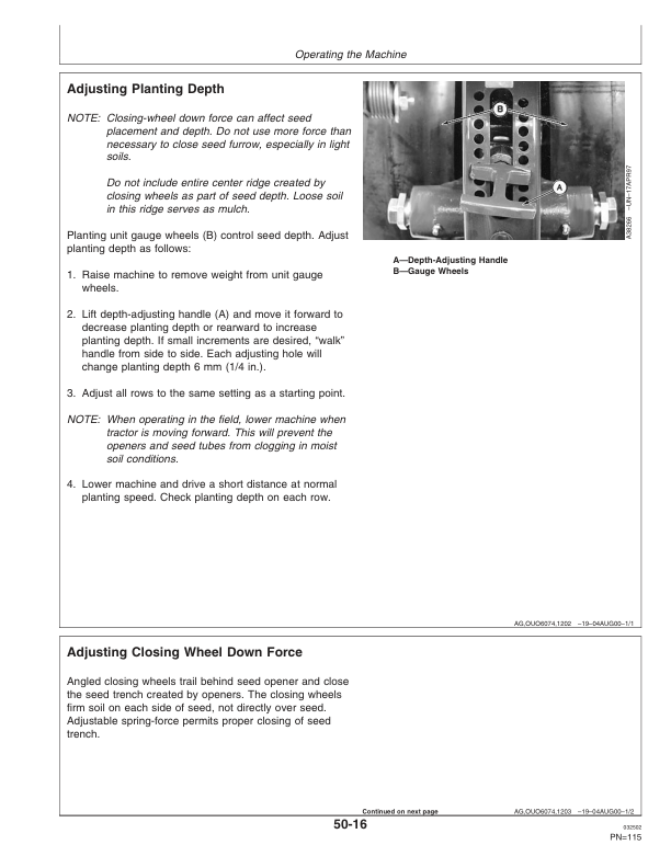 John Deere 1780 Drawn Planters 12/23 Row – 15/30 In. Spacing 16 Row – 22 In. Spacing Operator’s Manual (OMA72774) Workshop Guide