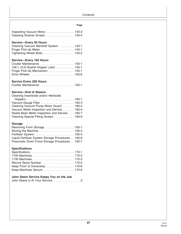 John Deere 1700 & 1730 Integral Planters North America & Australia Edition Standard Units (705101-715999) Operator’s Manual (OMA82860) Workshop Guide