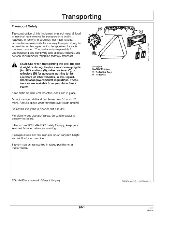 John Deere 1570 Coulter/Caddie Cart (North American) (725101-Current) Operator’s Manual (OMA85467) Workshop Guide