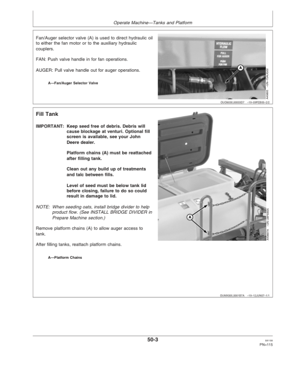 John Deere 1990 Central Commodity System North America (730101-745100) Operator’s Manual (OMA86895) Workshop Guide