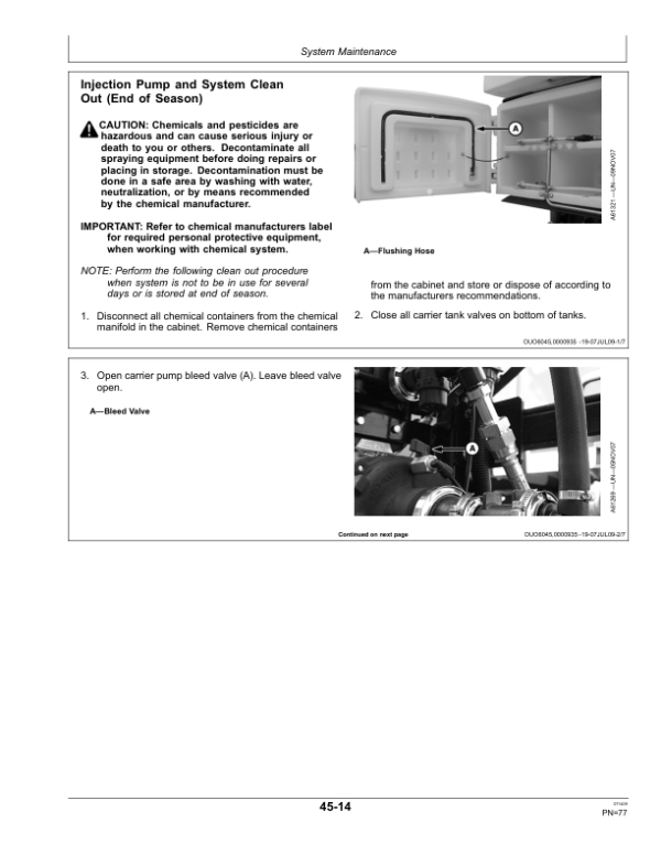 John Deere Central Insecticide System (735101-) Operator’s Manual (OMA88831) Workshop Guide