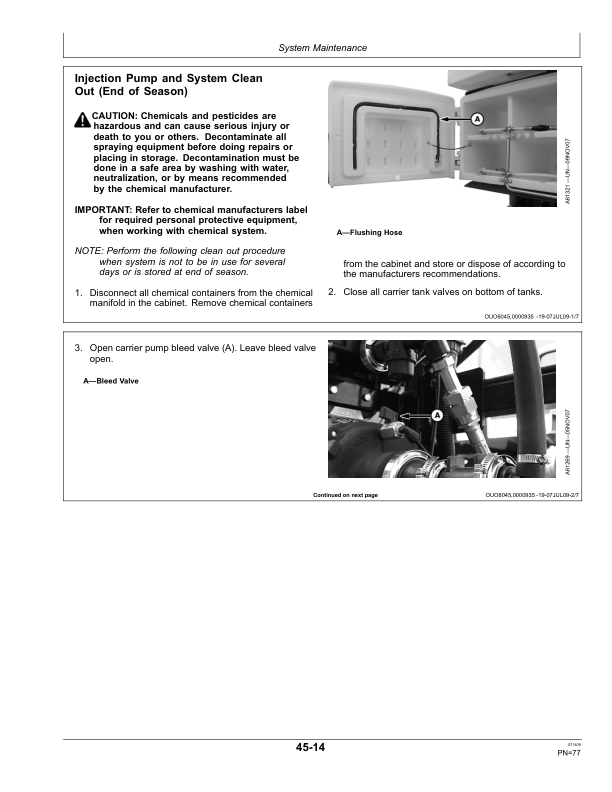 John Deere Central Insecticide System (735101-) Operator’s Manual (OMA88831) Workshop Guide