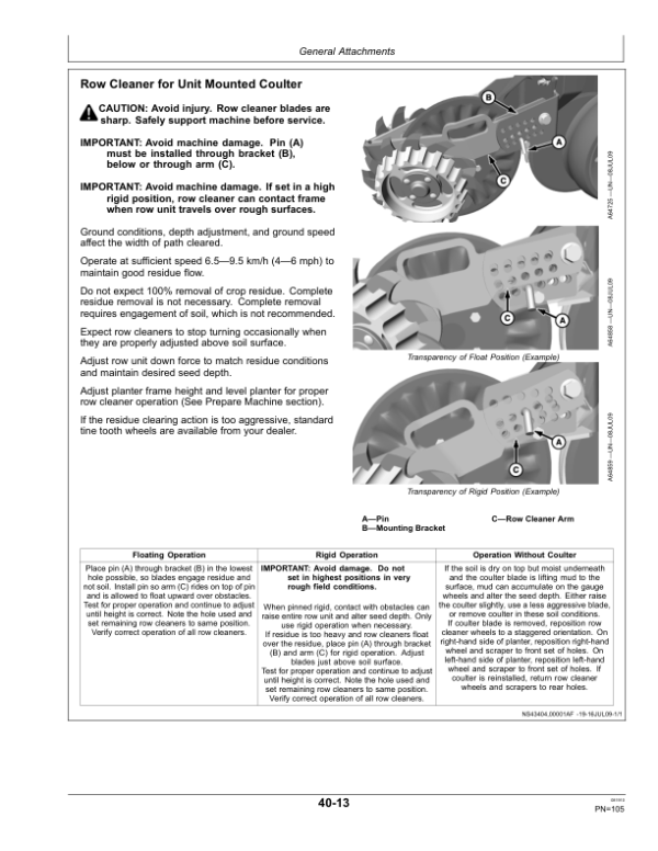 John Deere 1750, 1770 12R, 1780 Planters (S.N. 740101-) Operator’s Manual (OMA89793) Workshop Guide