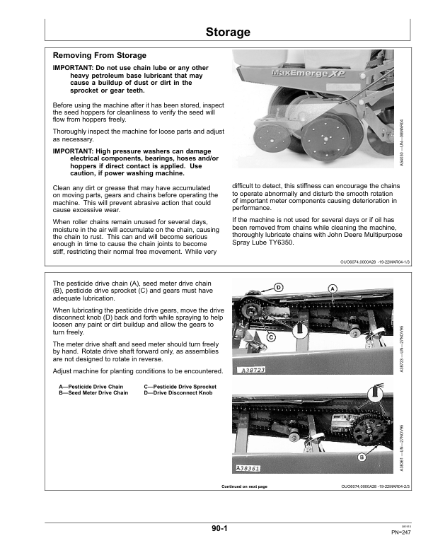 John Deere 1720, 1720 CCS Integral Planters (740101-) Operator’s Manual (OMA90138) Workshop Guide