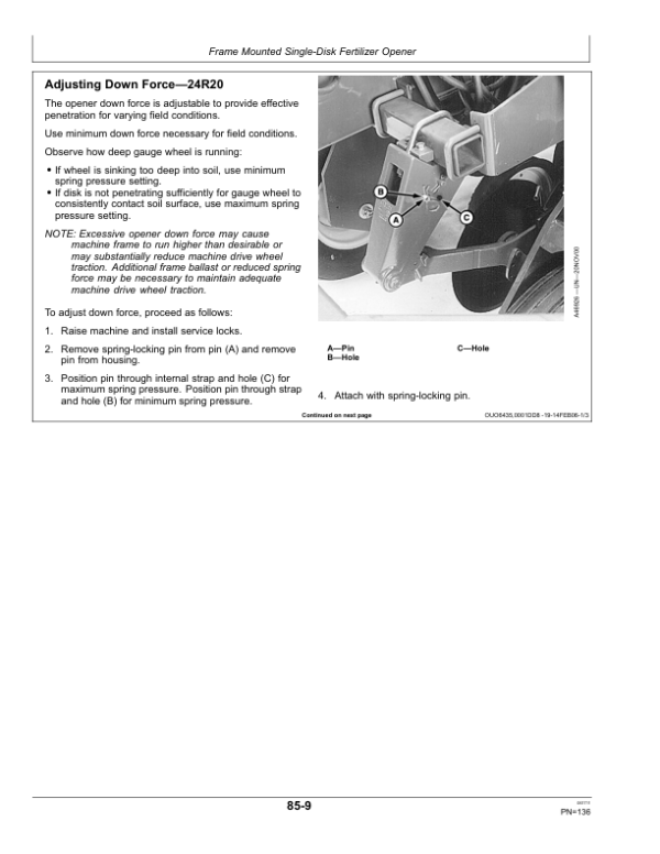 John Deere 1790 Front-Fold Planters (745101-) Operator’s Manual (OMA91187) Workshop Guide