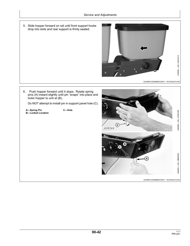 John Deere 1725 & 1725 CCS Integral Stack-Fold Planters Worldwide Edition (760101-765100) Operator’s Manual (OMA97532) Workshop Guide