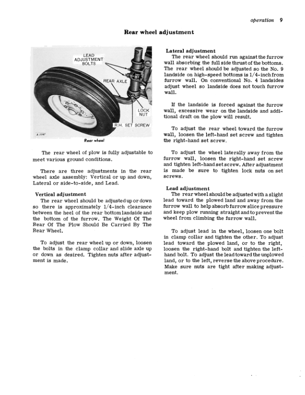 John Deere F180 High Clearance Integral Moldboard Plow Operator’s Manual (OMA97560) Workshop Guide