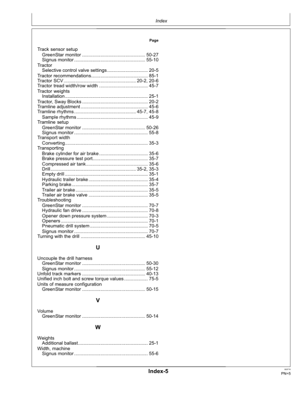 John Deere 750A Grain Drill Operator’s Manual (OMA98160) Workshop Guide