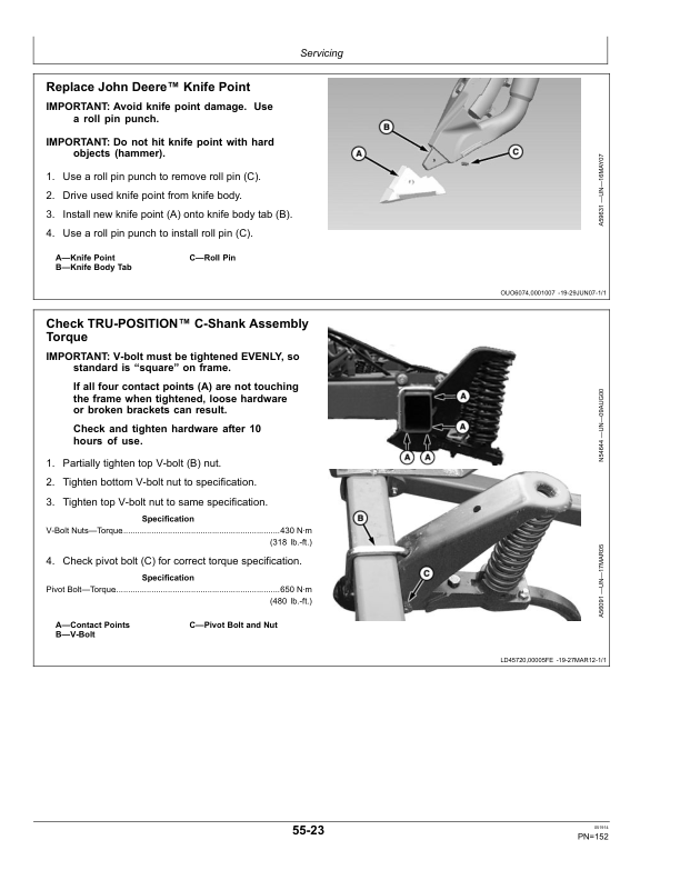 John Deere 1830 & 1835 Flex Air Hoe Drill North America (760101-765100) Operator’s Manual (OMA99946) Workshop Guide