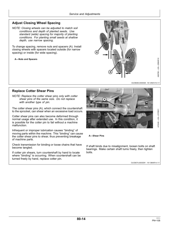 John Deere Deere/Orthman 8×2 Twin Row Planters North America (760101-) Operator’s Manual (OMA99967) Workshop Guide