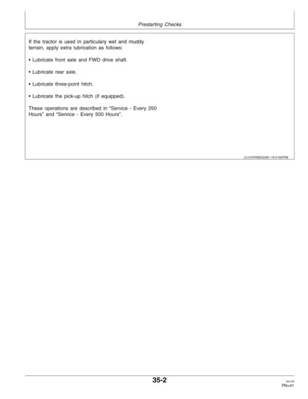John Deere SE 6510 & SE 6610 Tractors Operator’s Manual (OMAL117821) Workshop Guide