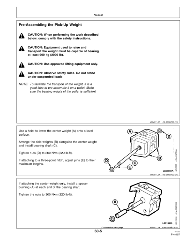John Deere 6520, 6620 6820, 6920 & 6920S Tractors Operator’s Manual (OMAL152775) Workshop Guide
