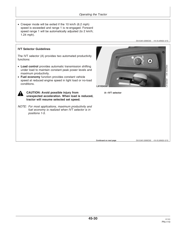 John Deere 6120, 6220, 6320, 6420, 6120L, 6220L, 6320L, 6420L & 6520L Tractors Operator’s Manual (OMAL152844) Workshop Guide