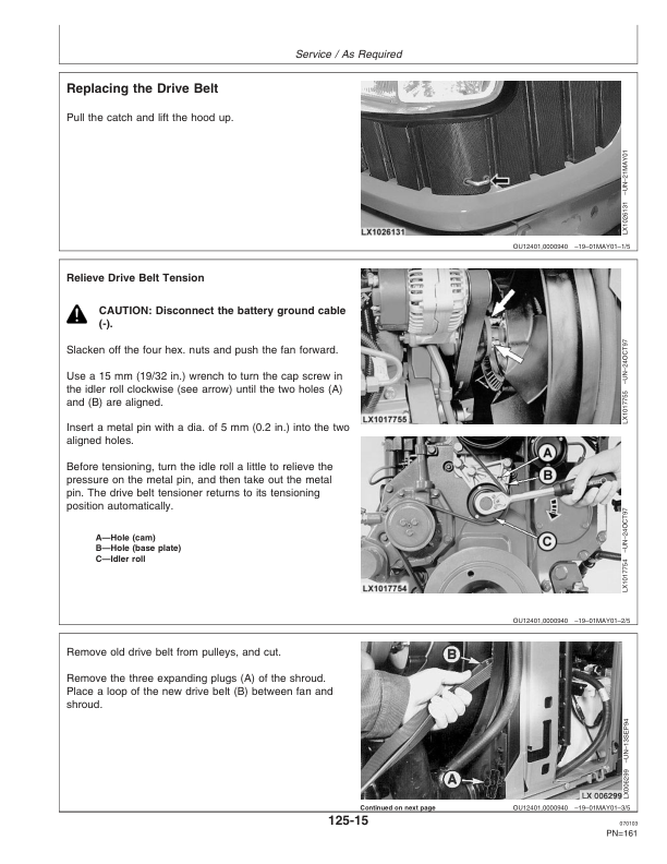 John Deere 6215, 6415, 6615, 6715 Tractors (000000-398790) (North American) Operator’s Manual (OMAL152847) Workshop Guide