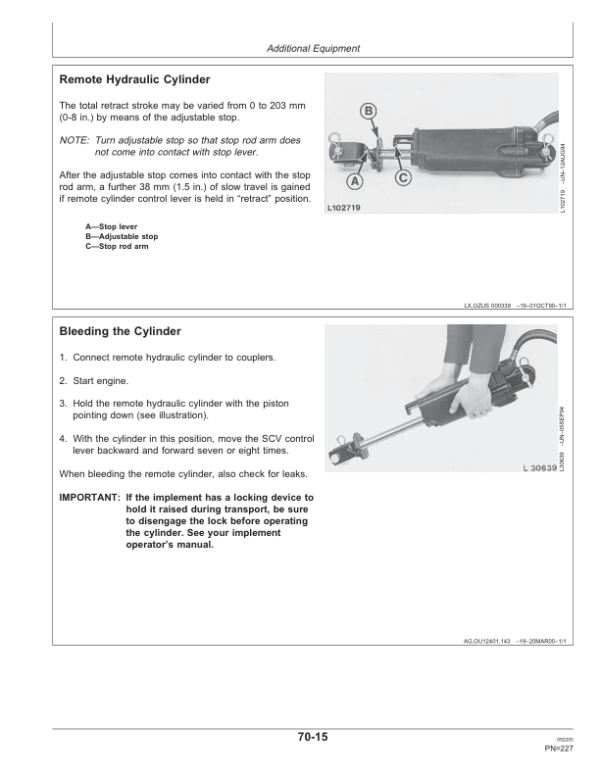 John Deere 6520, 6620, 6820, 6920 & 6920S Tractors Operator’s Manual (OMAL159773) Workshop Guide