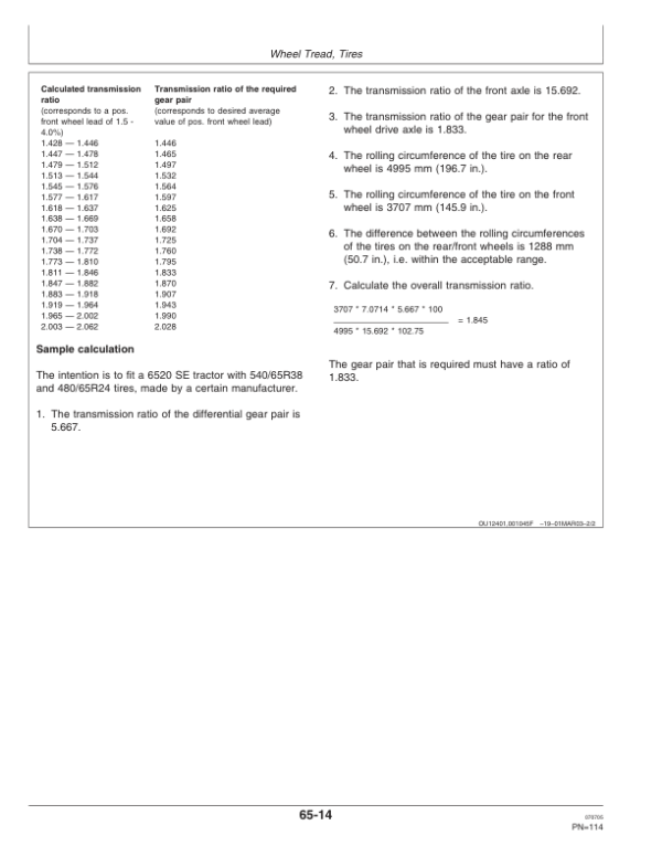 John Deere 6520 SE & 6620 SE Tractors Operator’s Manual (OMAL162038) Workshop Guide