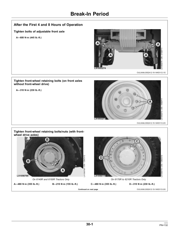 John Deere 6140R, 6150R, 6150RH, 6170R, 6190R, 6210R Tractors (North America) Operator’s Manual (OMAL211531) Workshop Guide