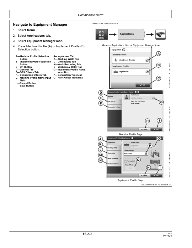 John Deere 6145R, 6155R, 6175R, 6195R & 6215R Tractors w/6-Cylinder Engines 6068U Operator’s Manual (OMAL217706) Workshop Guide