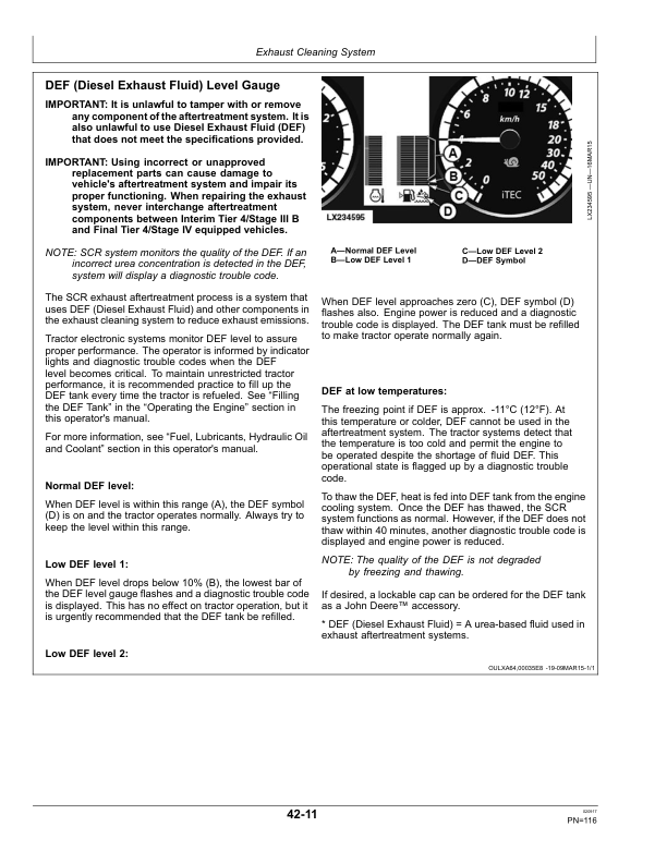John Deere 6155M, 6175M & 6195M Tractors (6-Cylinder Engines 6068U) Operator’s Manual (OMAL219624) Workshop Guide