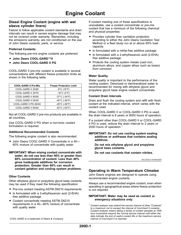 John Deere Tractors 6R 230, 6R 250 (MY22- ) Operator’s Manual (OMAL234787) Workshop Guide