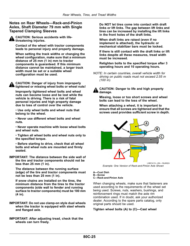 John Deere Tractors 6M 95—6M 125 (MC) (MY25- ) Operator’s Manual (OMAL243722) Workshop Guide