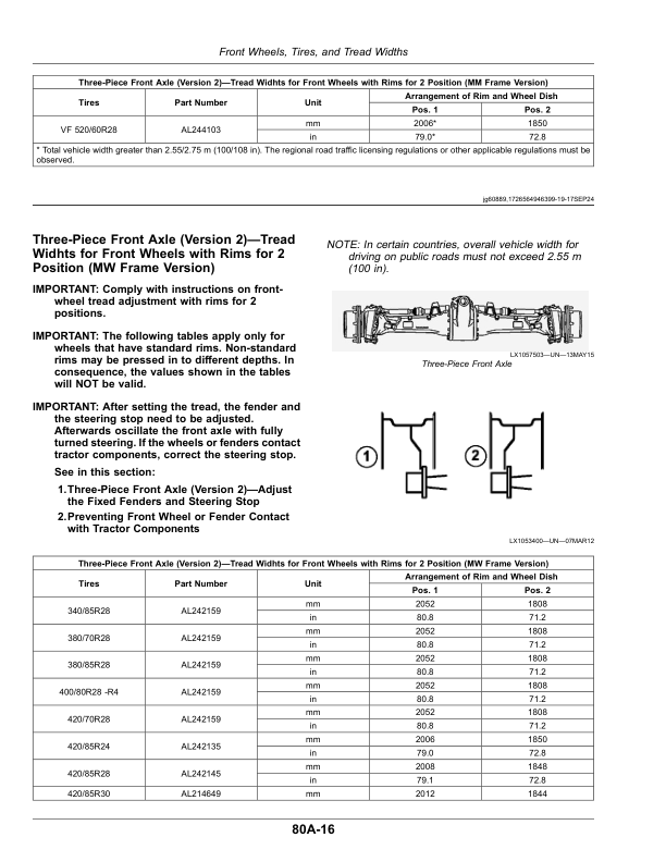John Deere Tractors 6M 140 (MM), 6M 145-6M 185 (MW), 6MH 155 (MW), 6M 175-6M 240 (MR) (MY25- ) 6-Cylinder Engines 6068G, 6-Cylinder Engines 6068L, 6-Cylinder Engines 6068U Operator’s Manual (OMAL243877) Workshop Guide