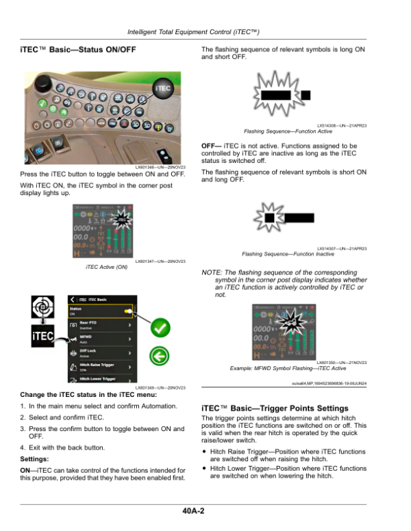 John Deere Tractors 6M 230, 6M 250 (MT) (MY25- ), 6-Cylinder Engines 6068U Operator’s Manual (OMAL243900) Workshop Guide