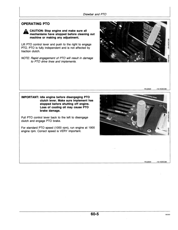 John Deere 8560 (001673-) 8750 (002653-), 8960 (001768-) Tractors Operator’s Manual (OMAR109479) Workshop Guide