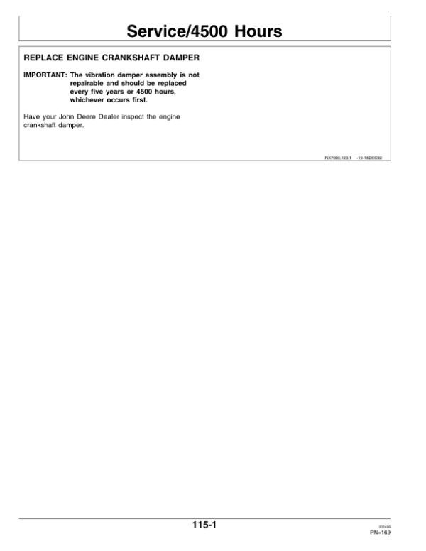 John Deere 7200, 7400 Tractors Operator’s Manual (OMAR113565) Workshop Guide