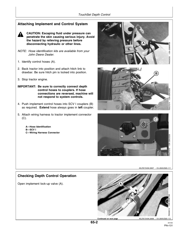 John Deere 9300T, 9400T Tractors Operator’s Manual (OMAR178000) Workshop Guide