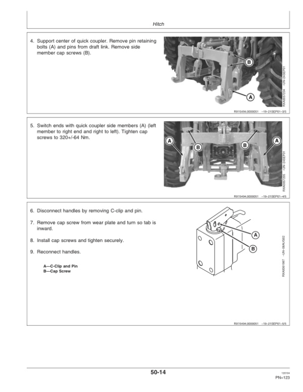 John Deere 8120, 8220, 8320, 8420, 8520 Tractors (Export Region) Operator’s Manual (OMAR178076) Workshop Guide