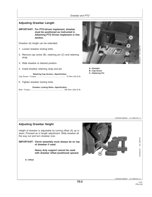 John Deere 8230T, 8330T, 8430T Row-Crop Tractors Operator’s Manual (OMAR229553) Workshop Guide