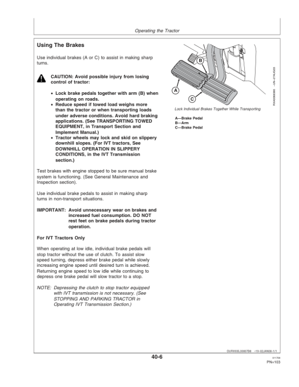 John Deere 8130, 8230, 8330, 8430, 8530 Row Crop Tractors Operator’s Manual (OMAR259982) Workshop Guide