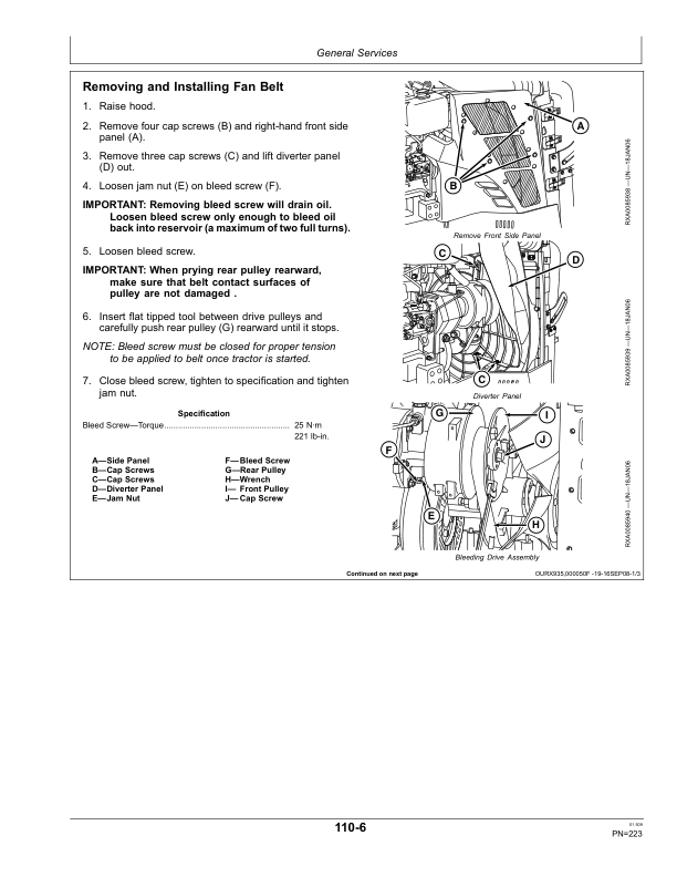 John Deere 8230T, 8330T, 8430T Tractors (905000-) Operator’s Manual (OMAR287625) Workshop Guide
