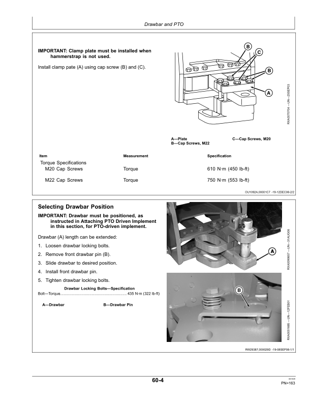 John Deere 9230, 9330, 9430, 9530, 9630 Tractors (013000-) Operator’s Manual (OMAR309174) Workshop Guide