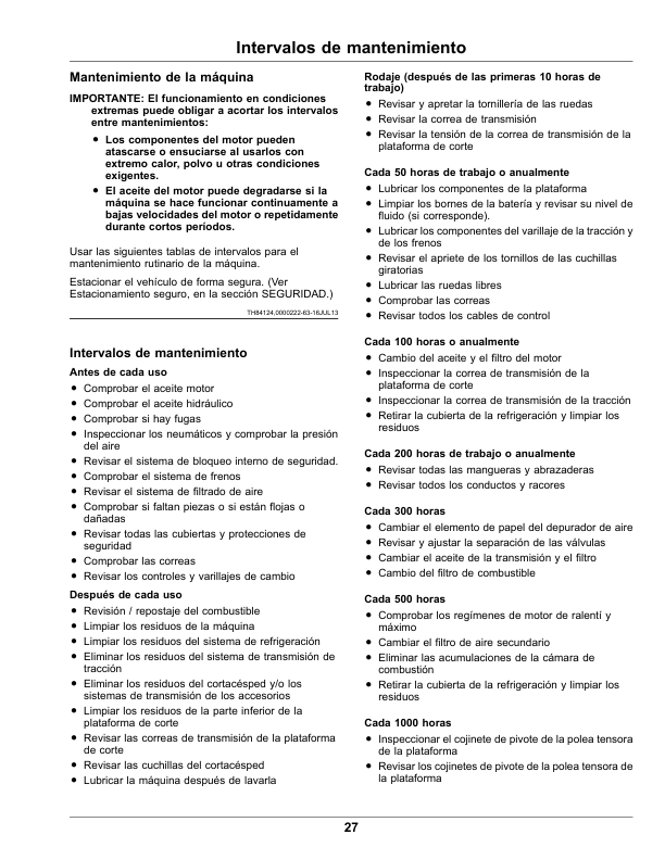 John Deere Commercial Walk Behind Mower (010001-020000) (North American) Operator’s Manual (OMAUC11277) Workshop Guide