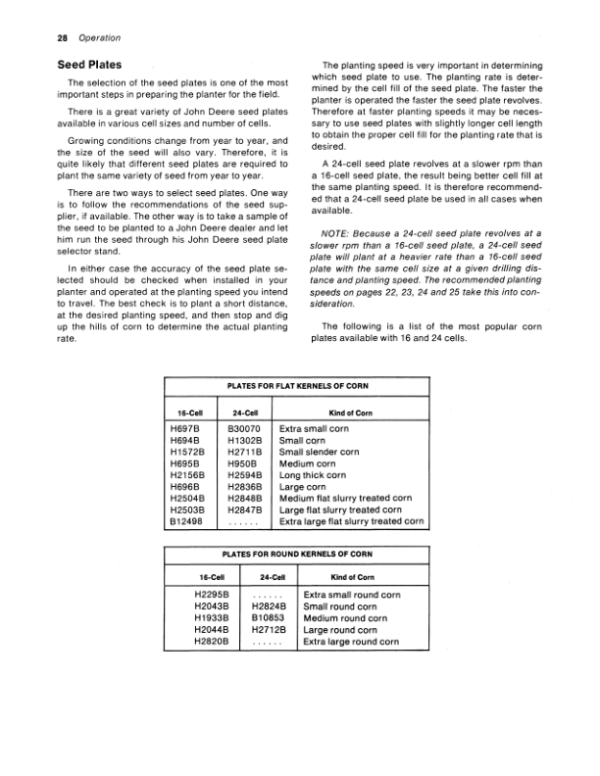 John Deere 1260, 1280 Plateless Planters Operator’s Manual (OMB25580) Workshop Guide
