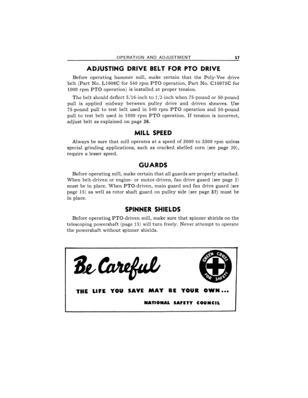 John Deere 14 Hammer Mill Operator’s Manual (OMC13825) Workshop Guide