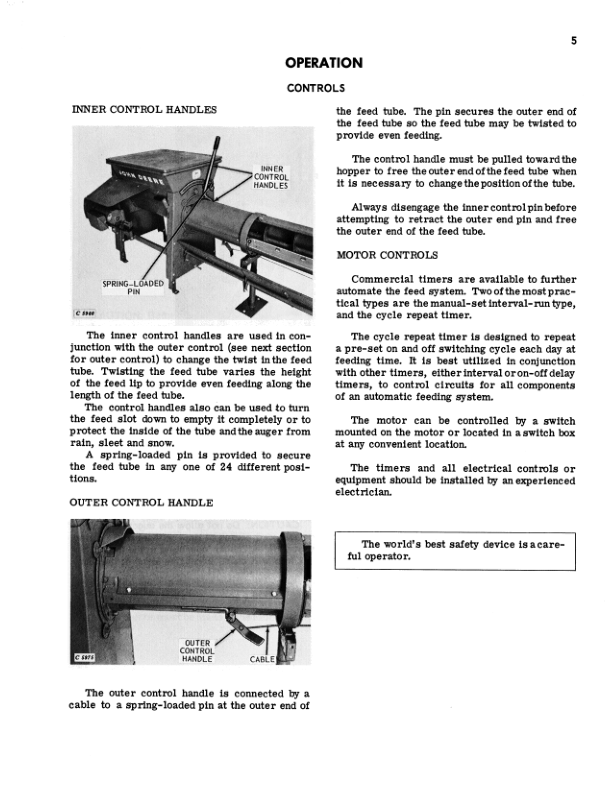 John Deere 950 Bunk Feeder Operator’s Manual (OMC18446) Workshop Guide