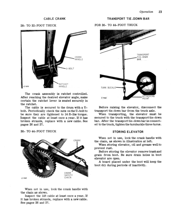 John Deere 300 Regular Portable Elevator Operator’s Manual (OMC18624) Workshop Guide