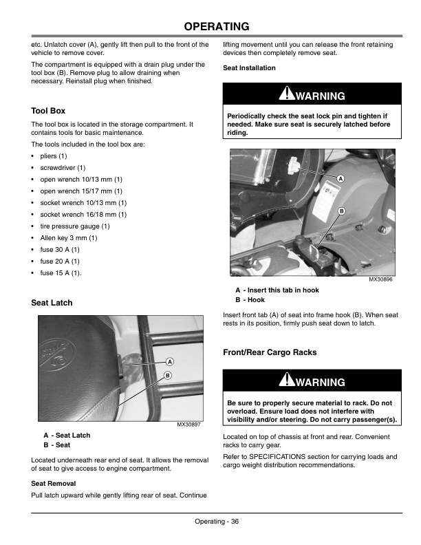 John Deere 500 Buck Auto Utility All Terrain Vehicle (UATV) (010001-) Operator’s Manual (OMC219000362) Workshop Guide