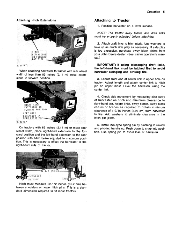 John Deere 25 Forage Harvester Operator’s Manual (OMCA18799) Workshop Guide