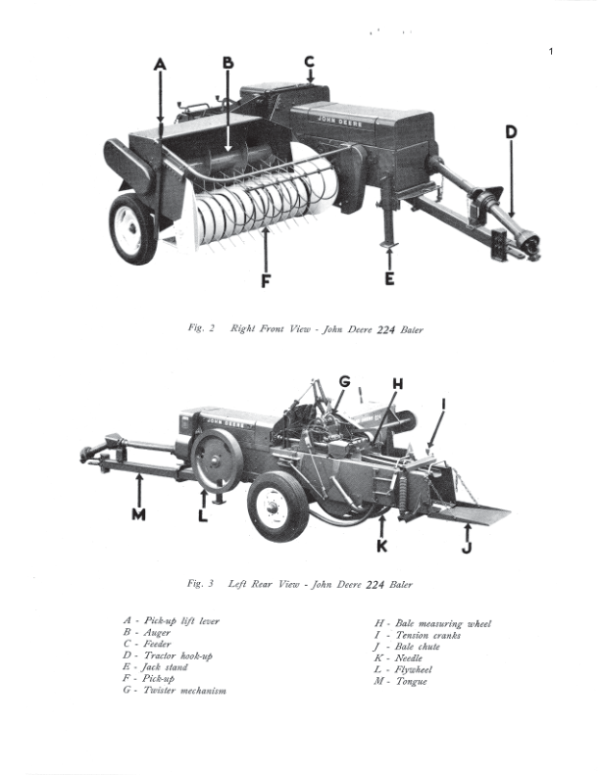 John Deere 224 Balers Operator’s Manual (OMCC13798) Workshop Guide