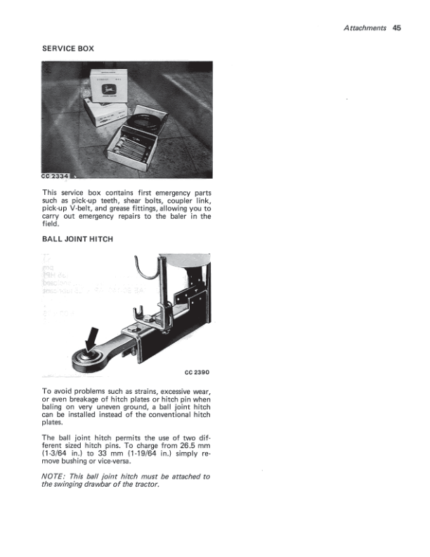 John Deere 332, 336 Balers (European Edition) Operator’s Manual (OMCC16724) Workshop Guide